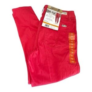 Seven7 Red Ankle Cropped Pants